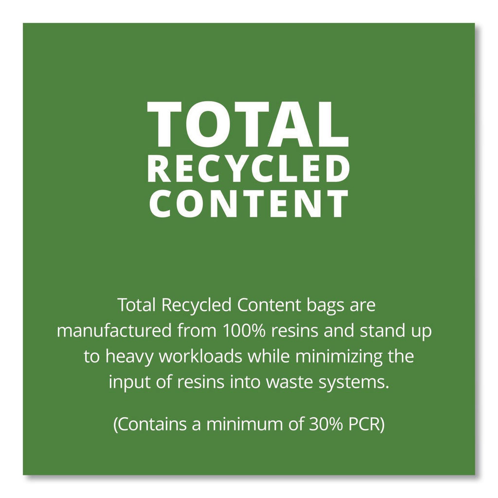 Stout Recycled Content Trash Bags - 33 gal/75 lb Capacity - 33" Width x 40" Length - 1.50 mil (38 Micron) Thickness - Brown - 100/Carton - Office, Industry, Home - Recycled