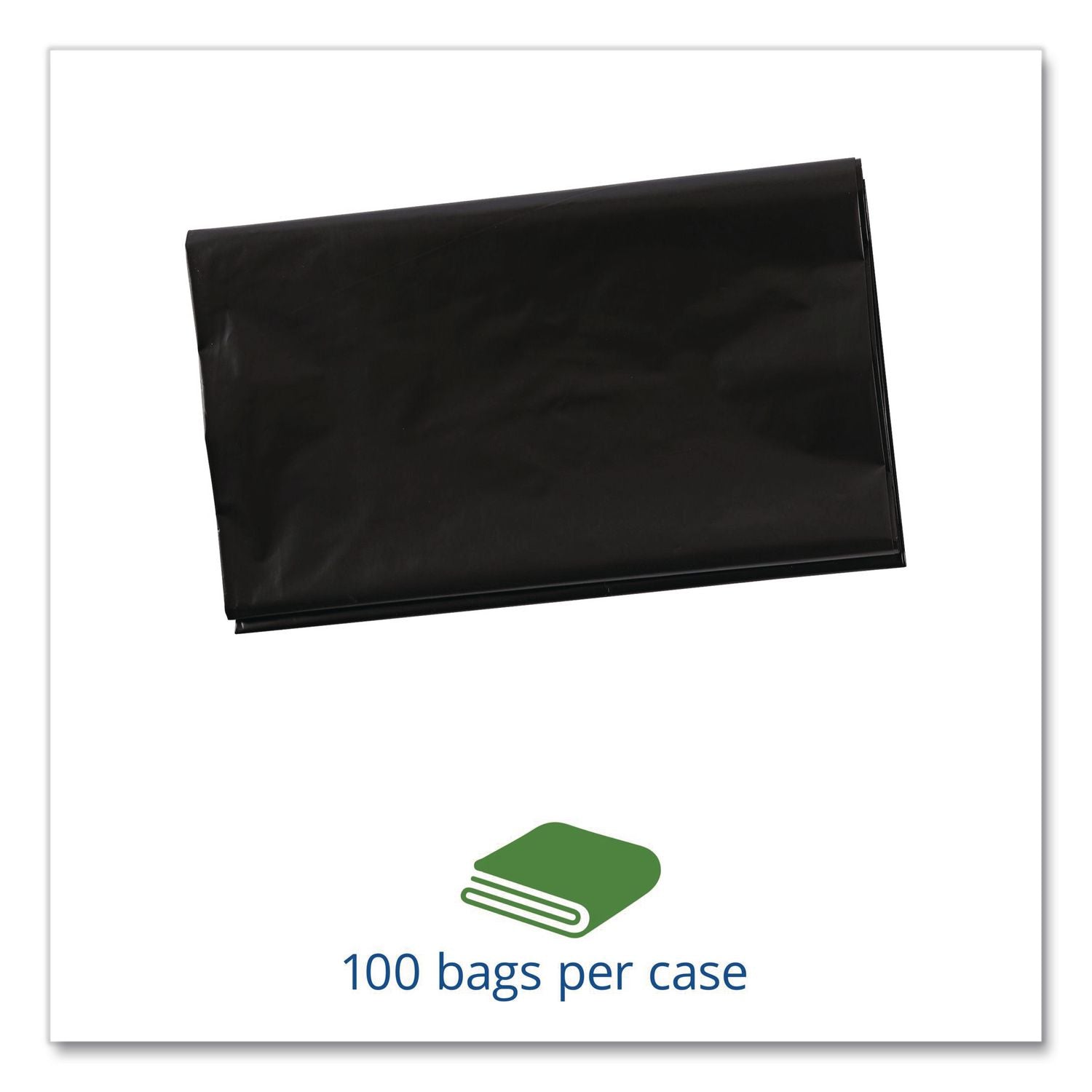 Total Recycled Content Plastic Trash Bags, 60 gal, 1.5 mil, 36" x 58", Brown/Black, 100/Carton