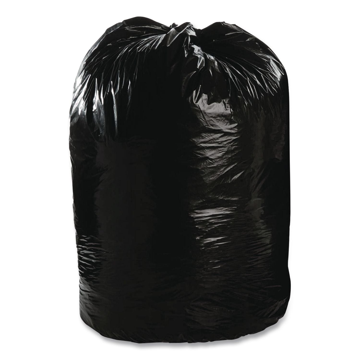 Total Recycled Content Plastic Trash Bags, 60 gal, 1.5 mil, 36" x 58", Brown/Black, 100/Carton