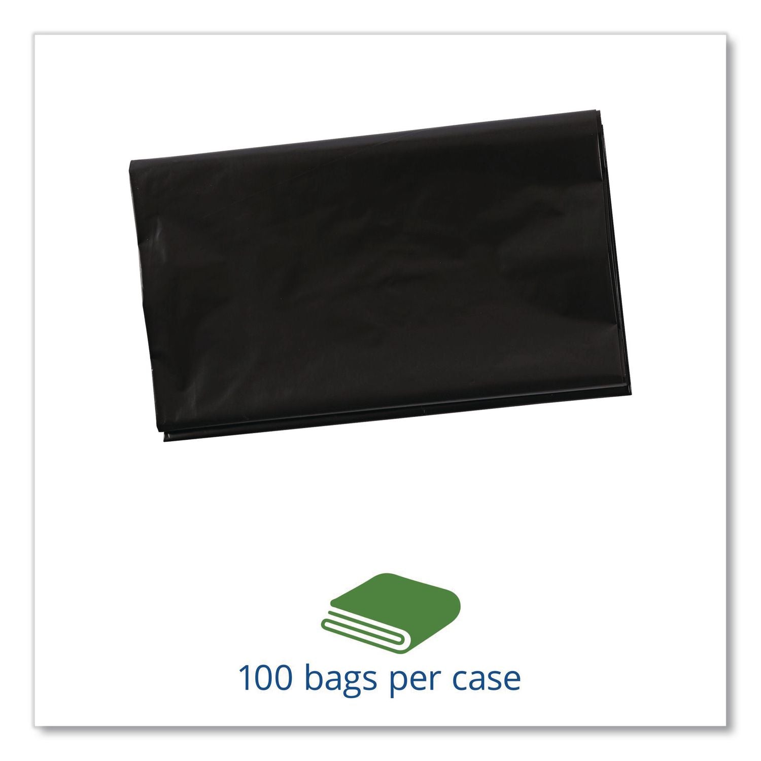 Total Recycled Content Plastic Trash Bags, 60 gal, 1.5 mil, 38" x 60", Brown/Black, 100/Carton