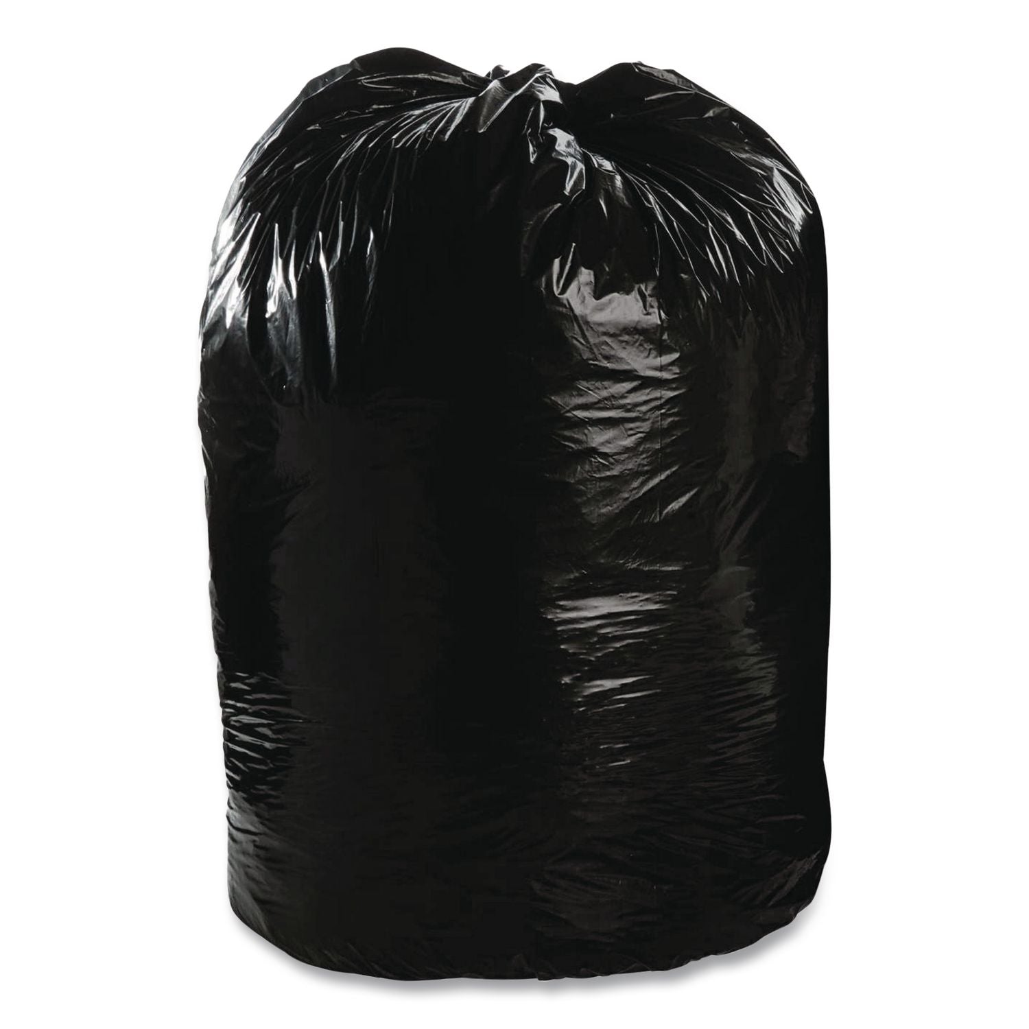 Total Recycled Content Plastic Trash Bags, 60 gal, 1.5 mil, 38" x 60", Brown/Black, 100/Carton