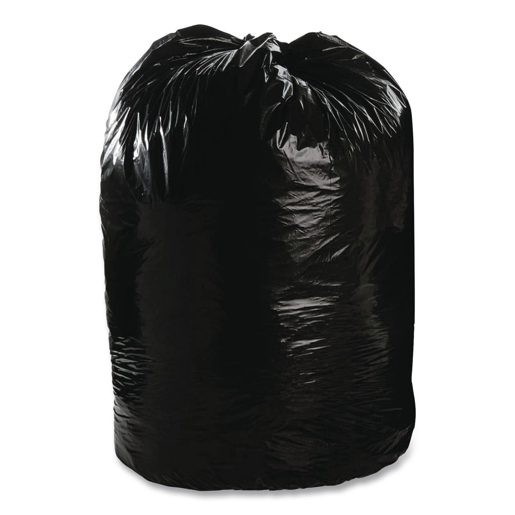 Total Recycled Content Plastic Trash Bags, 65 gal, 1.5 mil, 50" x 51", Brown/Black, 100/Carton