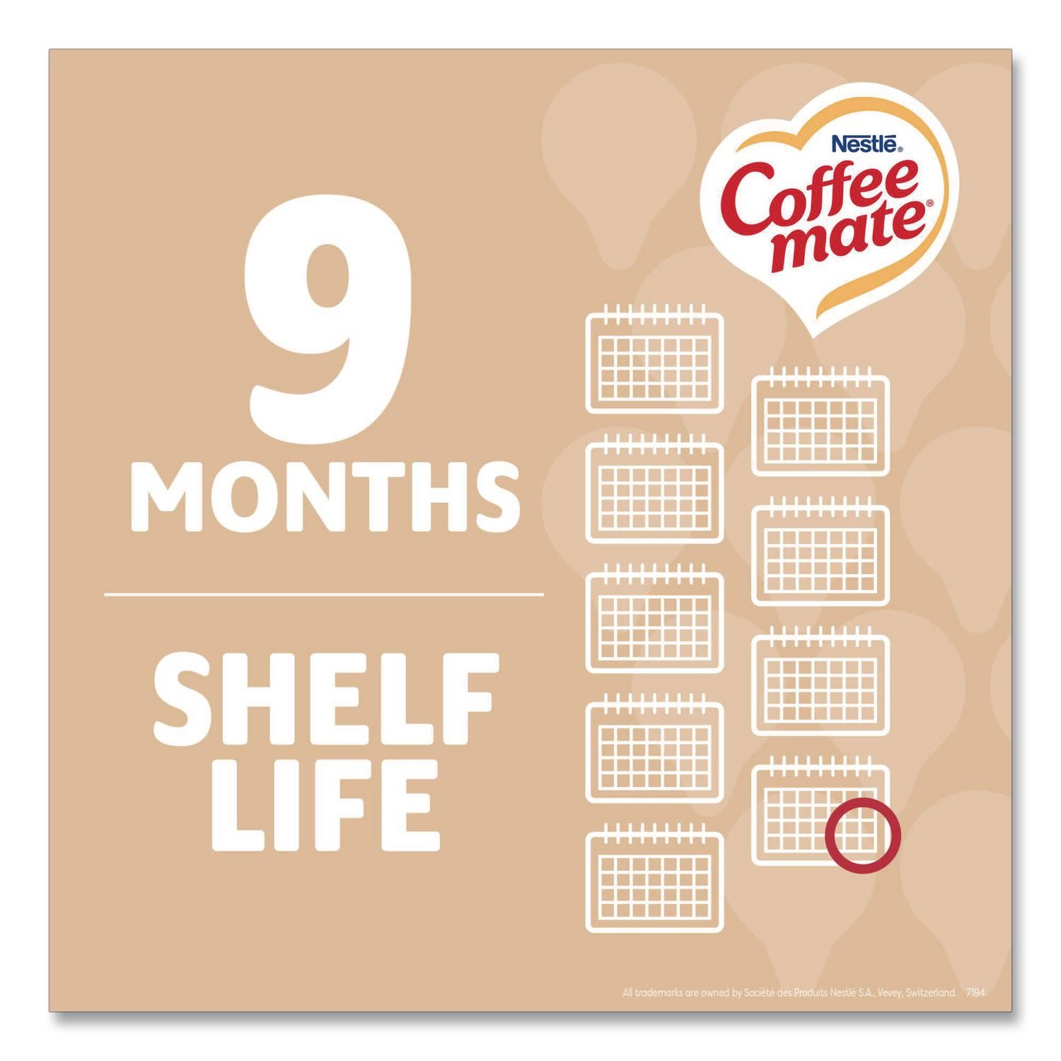 Liquid Coffee Creamer, Original, 0.38 oz Mini Cups, 360/Carton