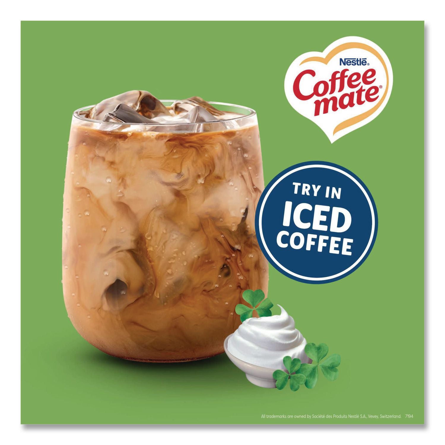 180 Count Bulk Liquid Coffee Creamer, Irish Creme, 0.38 oz, 180/Carton