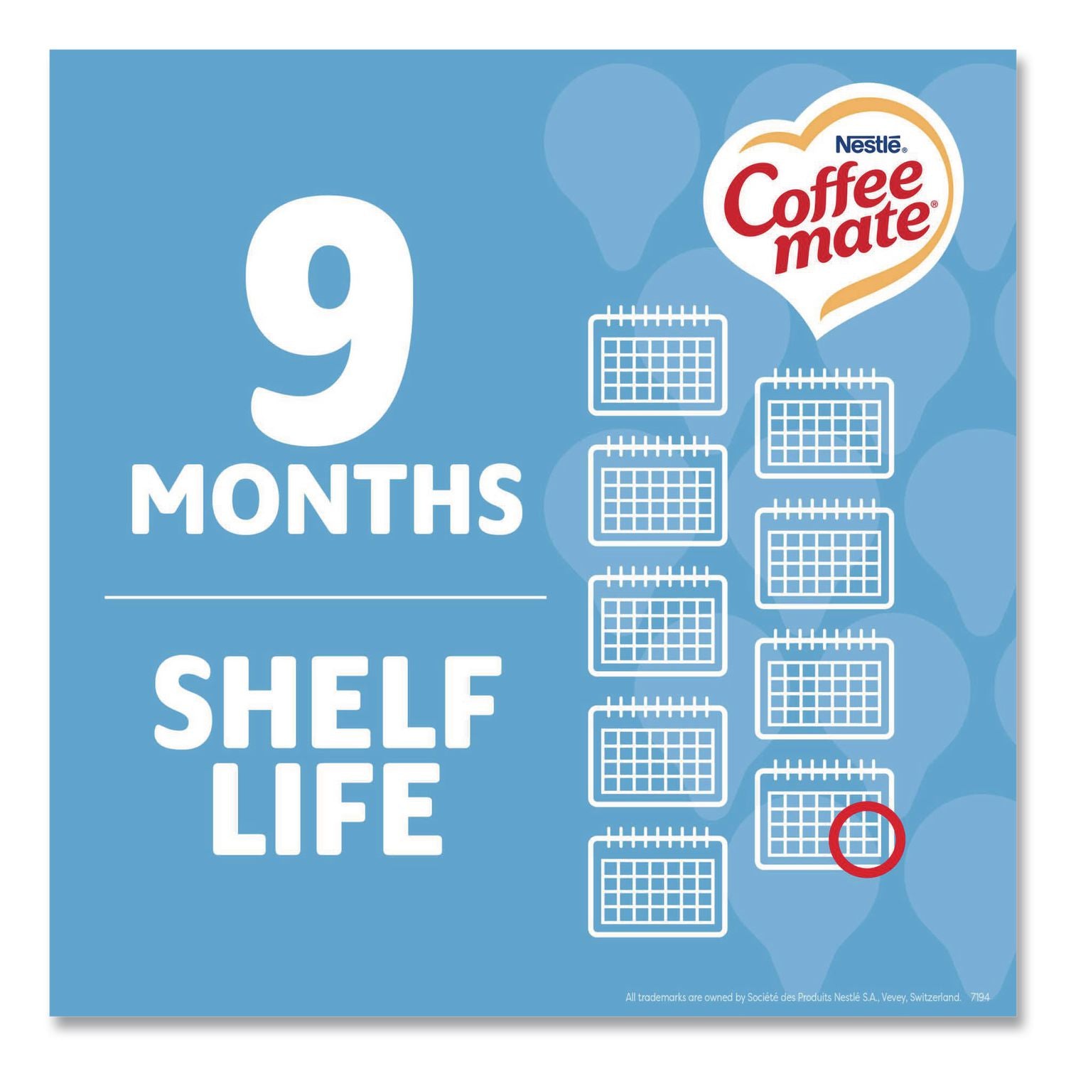 Liquid Coffee Creamer, French Vanilla, 0.38 oz Mini Cups, 180/Carton