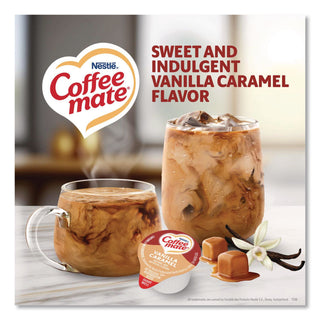 180 Count Bulk Liquid Coffee Creamer, Vanilla Caramel, 0.38 oz, 180/Carton