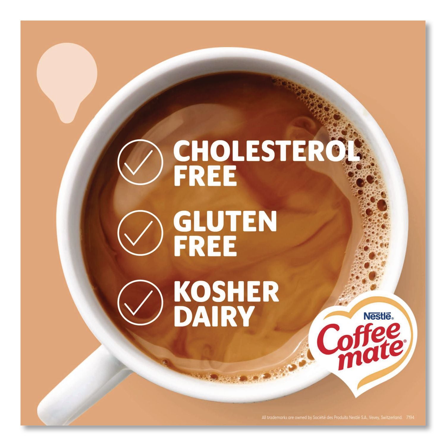 180 Count Bulk Liquid Coffee Creamer, Vanilla Caramel, 0.38 oz, 180/Carton
