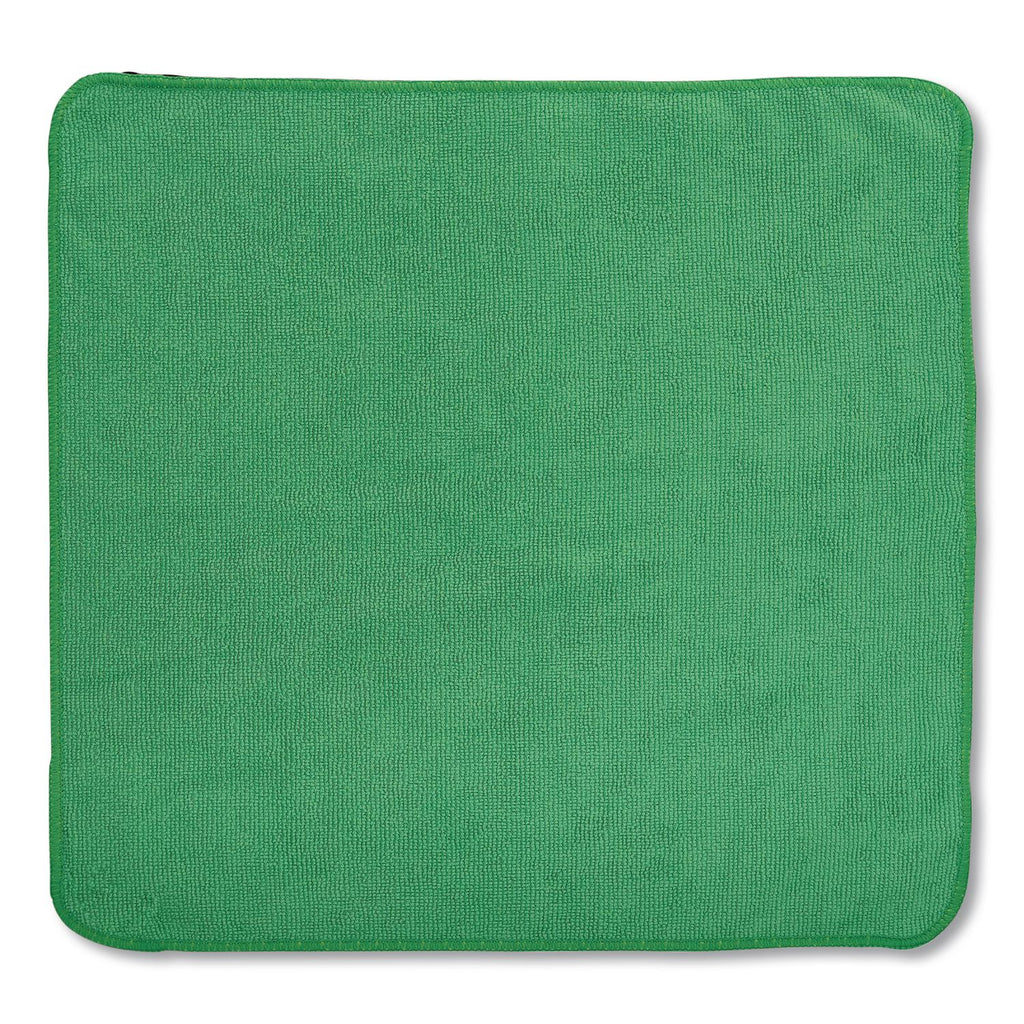 Microfiber Cleaning Cloths, 16 x 16, Green, 24/Pack