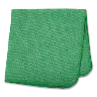 Microfiber Cleaning Cloths, 16 x 16, Green, 24/Pack
