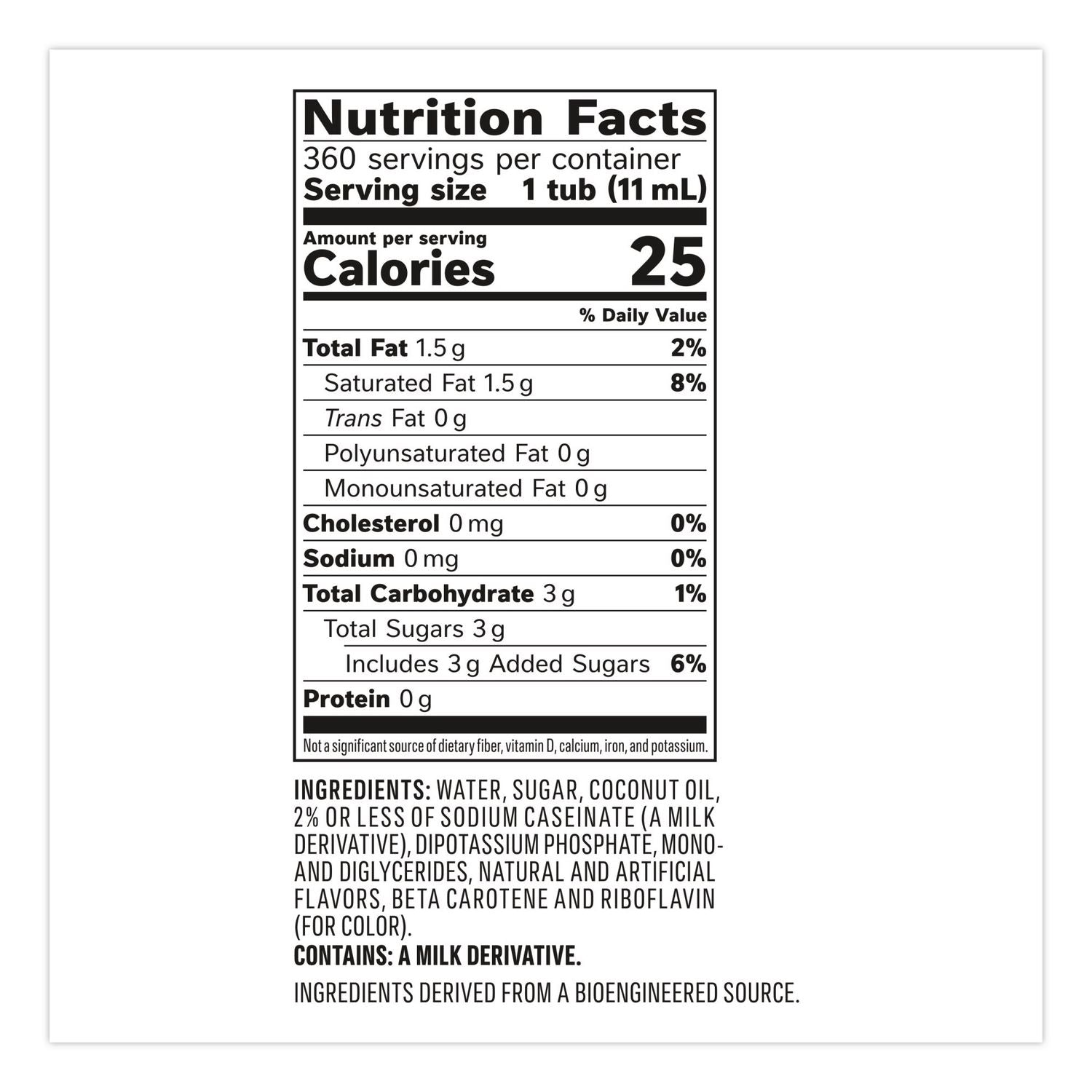 Liquid Coffee Creamer, French Vanilla, 0.38 oz Mini Cups, 360 Cups/Carton