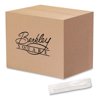 Individually Wrapped Mediumweight Cutlery, Knives, White, 1,000/Carton