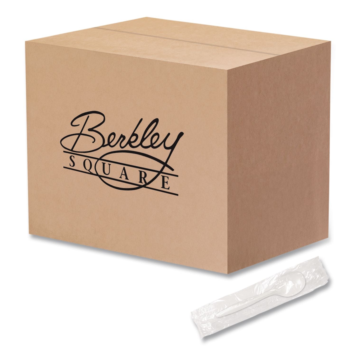 Individually Wrapped Mediumweight Cutlery, Soup Spoon, White, 1,000/Carton