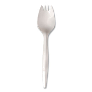 Mediumweight Polypropylene Cutlery, Spork, White, 1,000/Carton