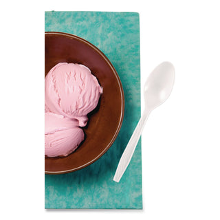 Elegant Dinnerware Heavyweight Cutlery, Polystyrene, Spoon, White, 500/Box