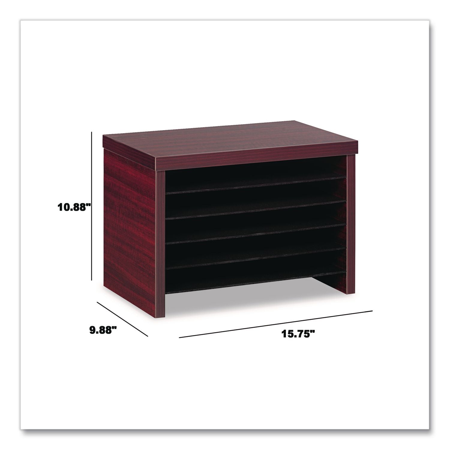 Alera Valencia Under Counter File Organizer Shelf, 15.75w x 9.88d x 10.88h, Mahogany