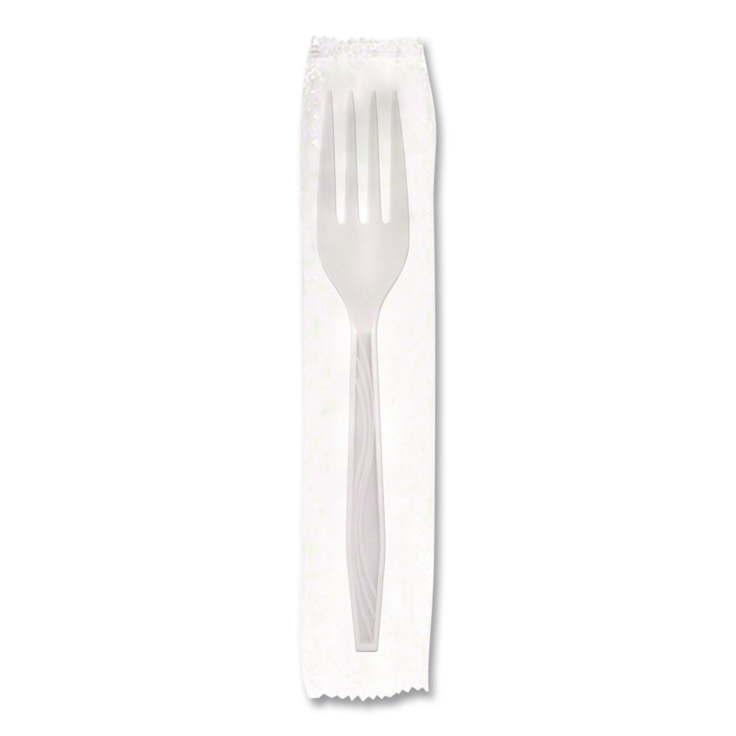 Elegant Dinnerware Heavyweight Cutlery Assortment, Individually Wrapped, 120 Forks/80 Spoons/40 Knives, White, 240/Box