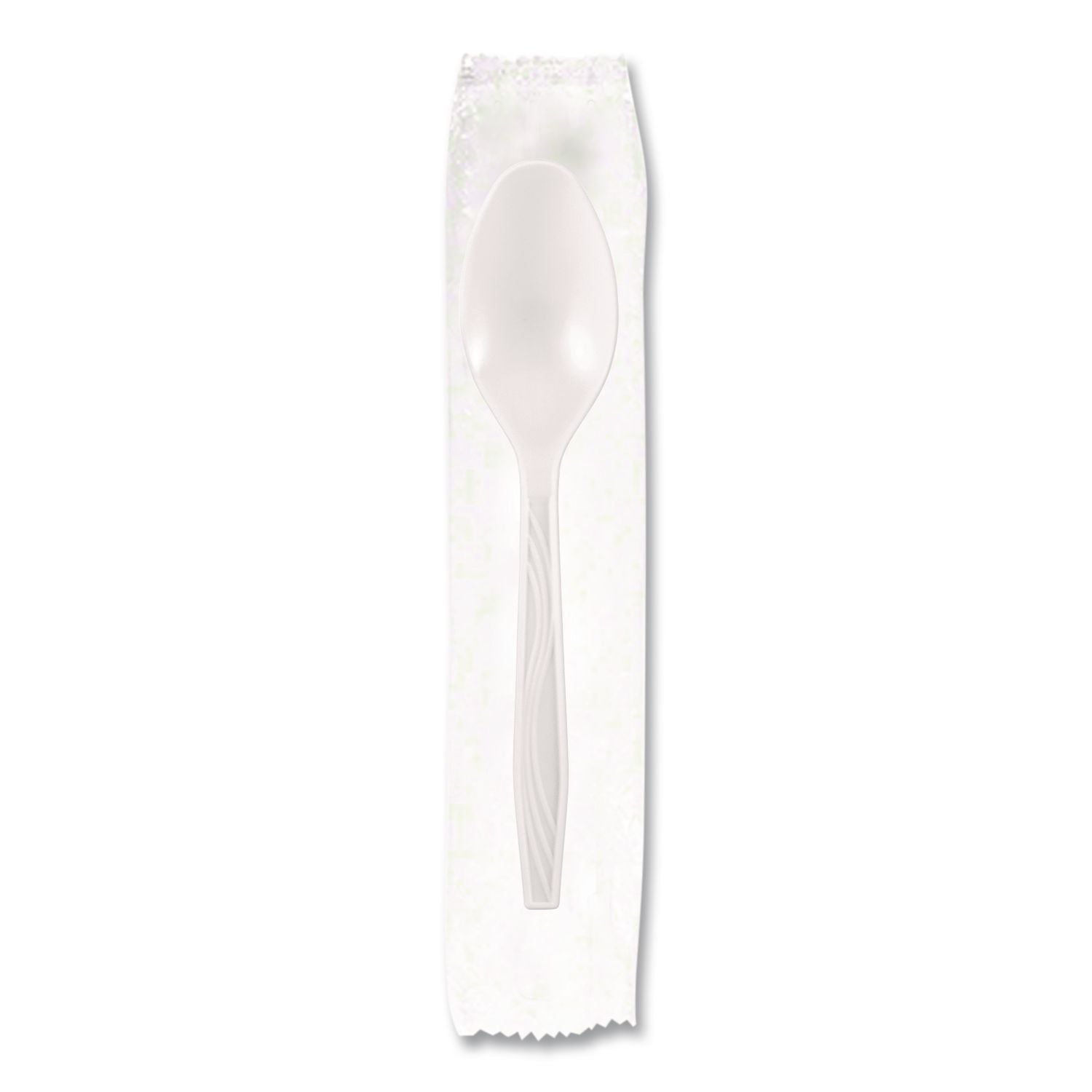 Elegant Dinnerware Heavyweight Cutlery Assortment, Individually Wrapped, 120 Forks/80 Spoons/40 Knives, White, 240/Box