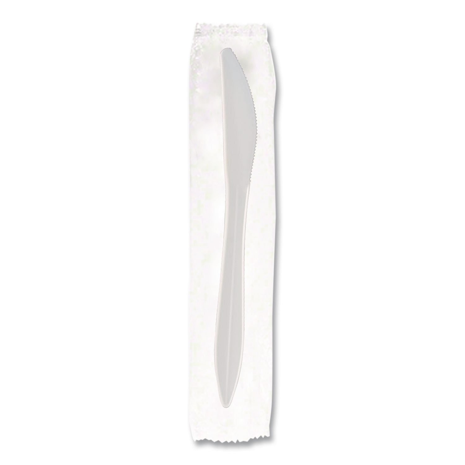 Elegant Dinnerware Heavyweight Cutlery Assortment, Individually Wrapped, 120 Forks/80 Spoons/40 Knives, White, 240/Box