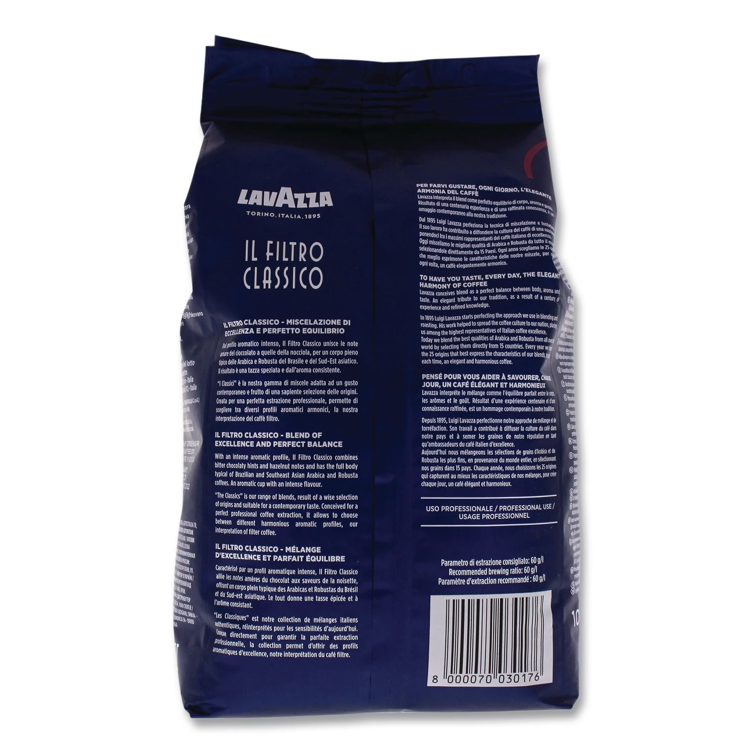 Filtro Classico Whole Bean Coffee, Dark and Intense, 2.2 lb Bag