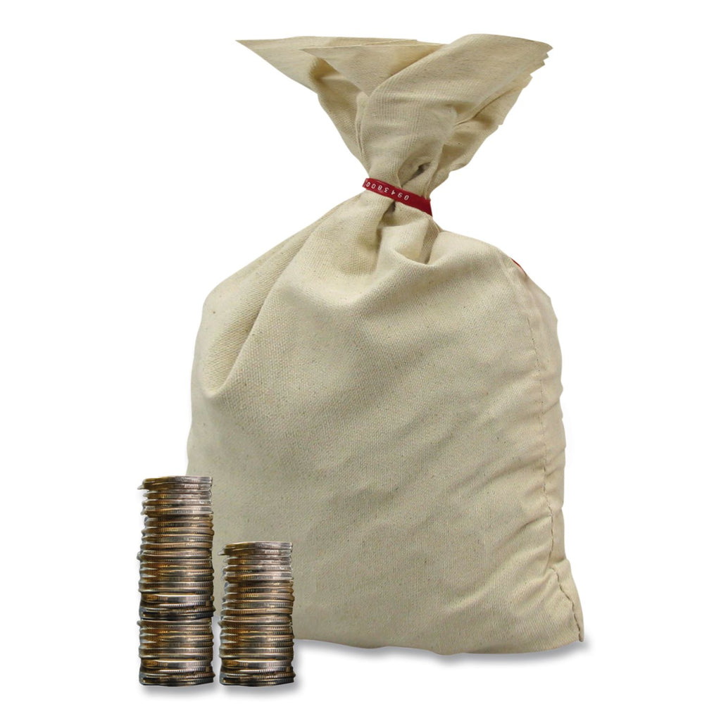 Canvas Coin Transit Bag, 12 x 19, Beige