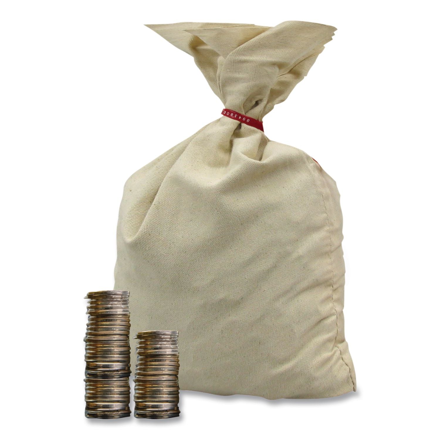 Canvas Coin Transit Bag, 12 x 19, Beige