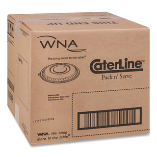 Caterline Pack n' Serve Plastic Lids, Dome Lid, 12" Diameter x 1.5"h, Clear, 25/Carton