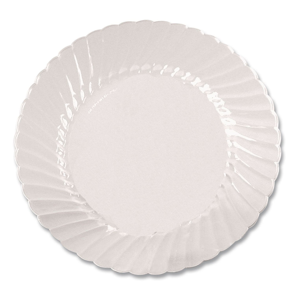 Classicware Plates, Plastic, 10.25" dia, Clear, 12/Bag, 12 Bags/Carton