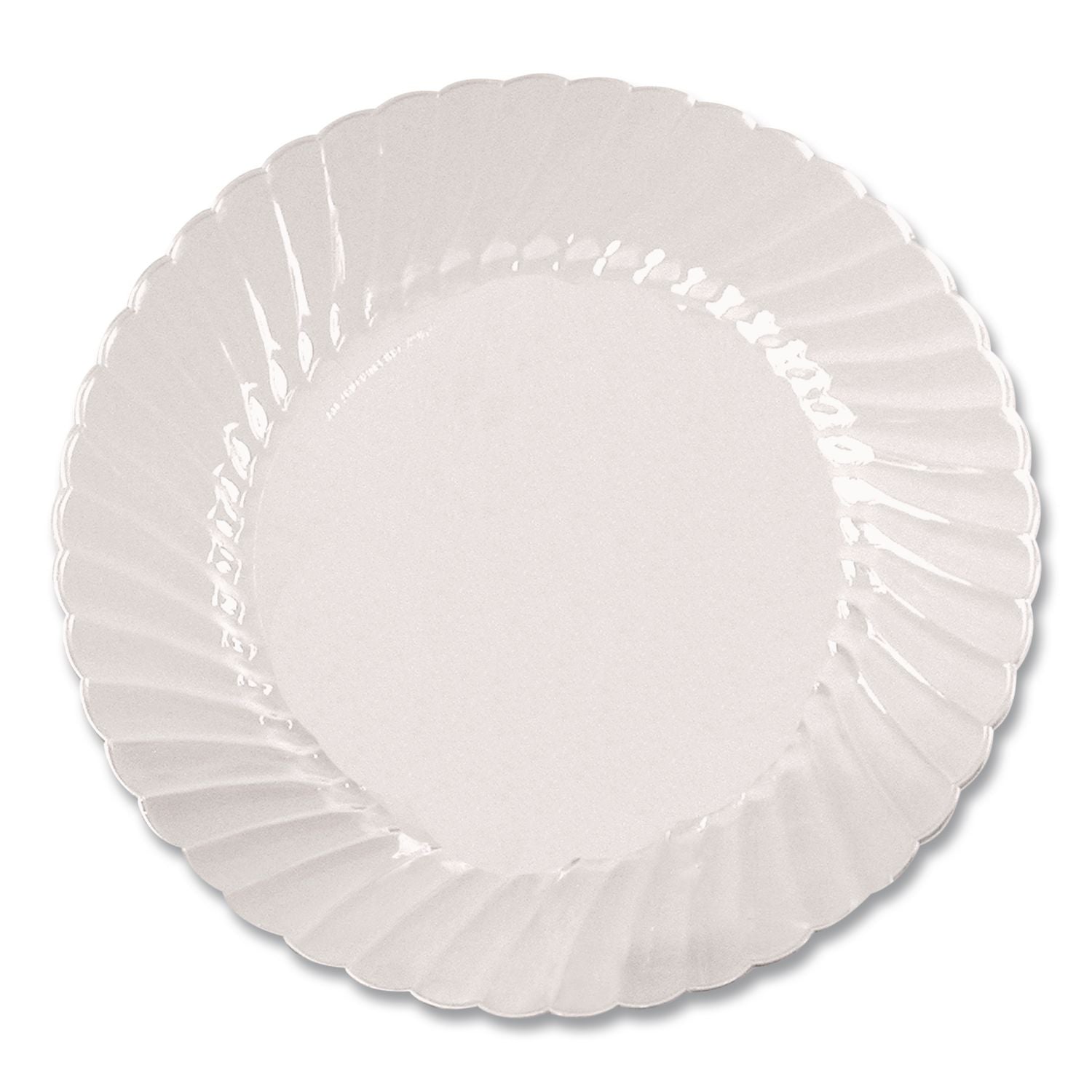Classicware Plates, Plastic, 10.25" dia, Clear, 12/Bag, 12 Bags/Carton