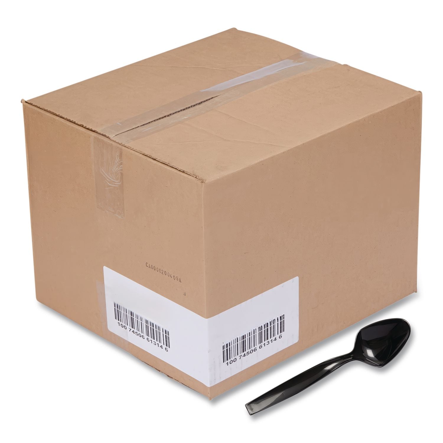 Plastic Spoons, 9 Inches, Black, 144/Case