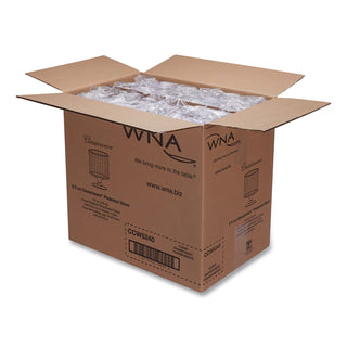 Classic Crystal Plastic Wine Glasses on Pedestals, 5 oz, Clear, Fluted, 10/Pack, 24 Packs/Carton