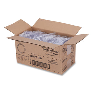 Designerware Plates, Plastic, 6" dia, Clear, 18/Pack, 10 Packs/Carton