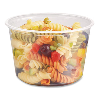 Deli Containers, 16 oz, Clear, Plastic, 50/Pack, 10 Packs/Carton