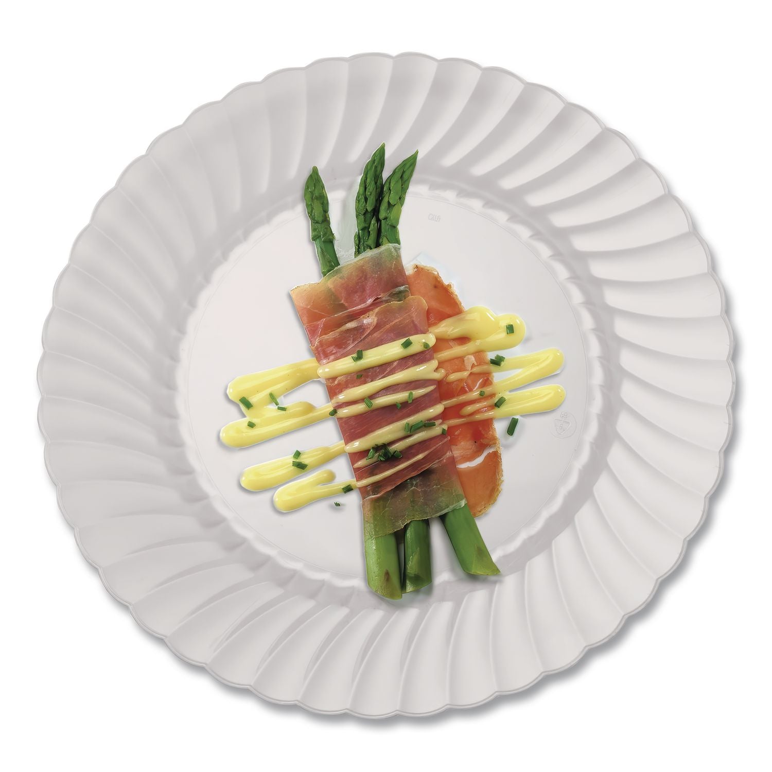 Classicware Plates, Plastic, 9" dia, Clear, 18/Bag, 10 Bags/Carton