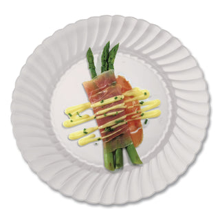 Classicware Plates, Plastic, 9" dia, Clear, 18/Bag, 10 Bags/Carton
