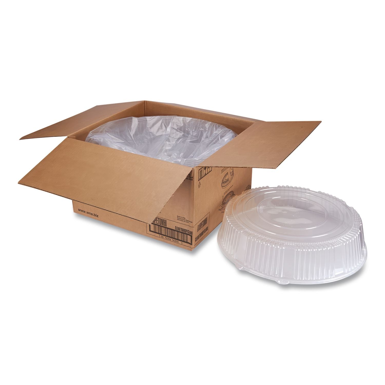 Caterline Dome Lids, 18" Diameter x 2.75"h, Clear, Plastic, 25/Carton