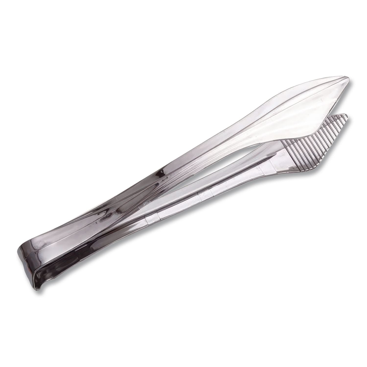 Reflections Heavyweight Plastic Utensils, Serving Tongs, Silver