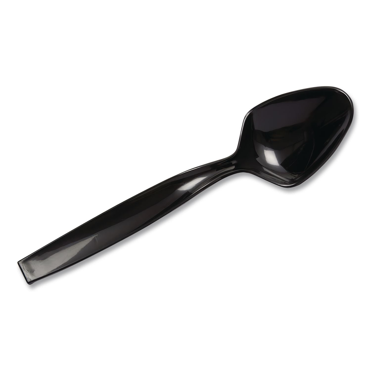 Plastic Spoons, 9 Inches, Black, 144/Case