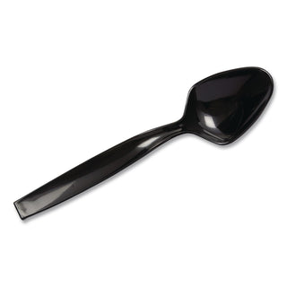 Plastic Spoons, 9 Inches, Black, 144/Case