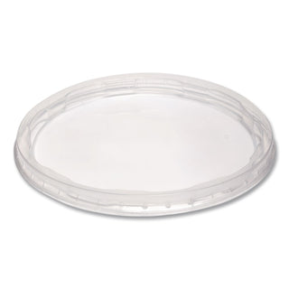 Deli Container Lids, Plug-Style, Clear, Plastic, 50/Pack, 10 Packs/Carton