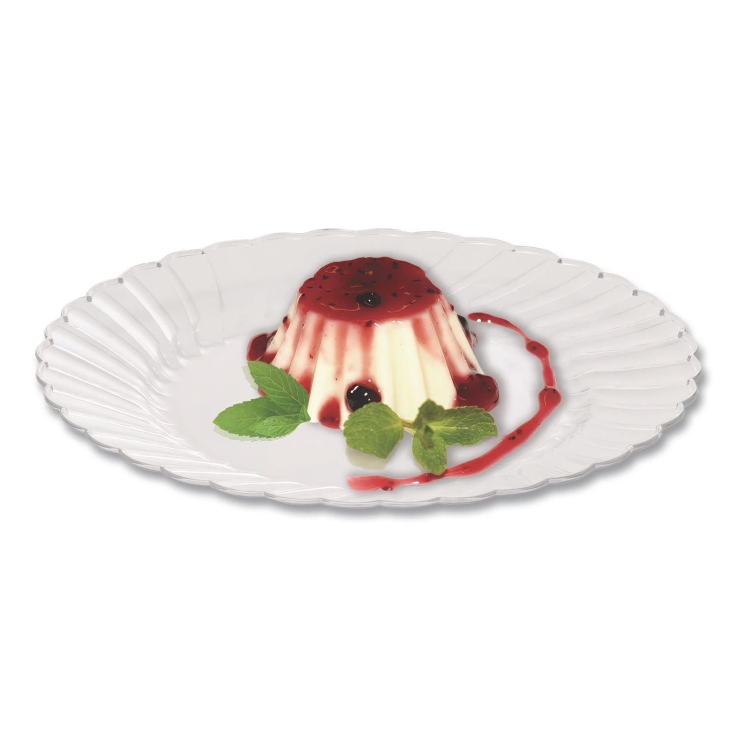 Classicware Plates, Plastic, 6" dia, Clear, 18/Bag, 10 Bags/Carton
