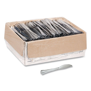 Heavyweight Plastic Knives, Silver, 7 1/2", Reflections Design, 600/Carton