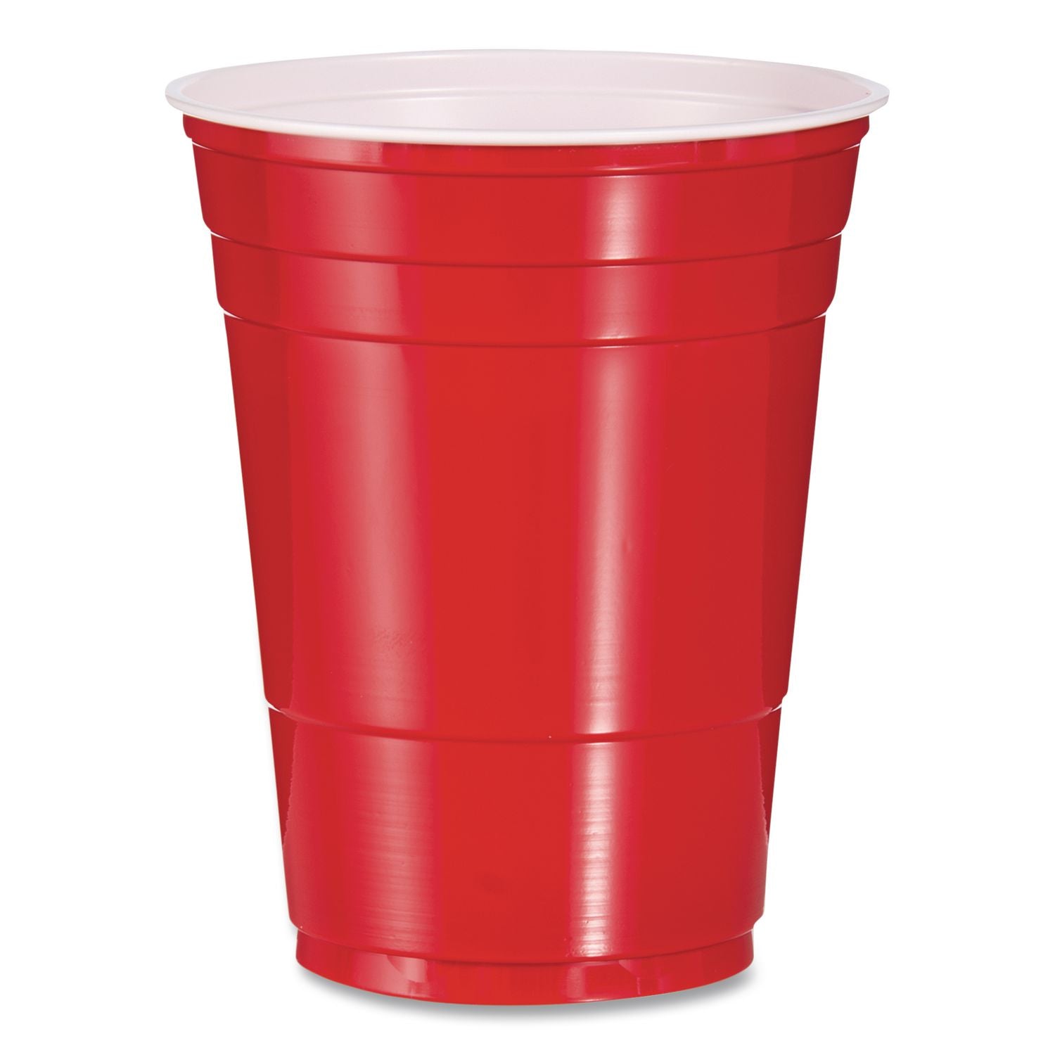 SOLO Party Plastic Cold Drink Cups, 16 oz, Red, 50/Bag, 20 Bags/Carton