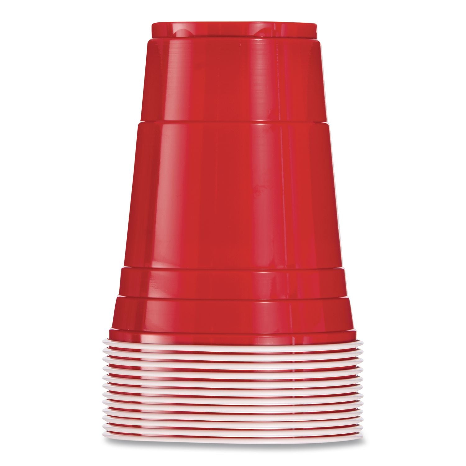 SOLO Party Plastic Cold Drink Cups, 16 oz, Red, 50/Bag, 20 Bags/Carton