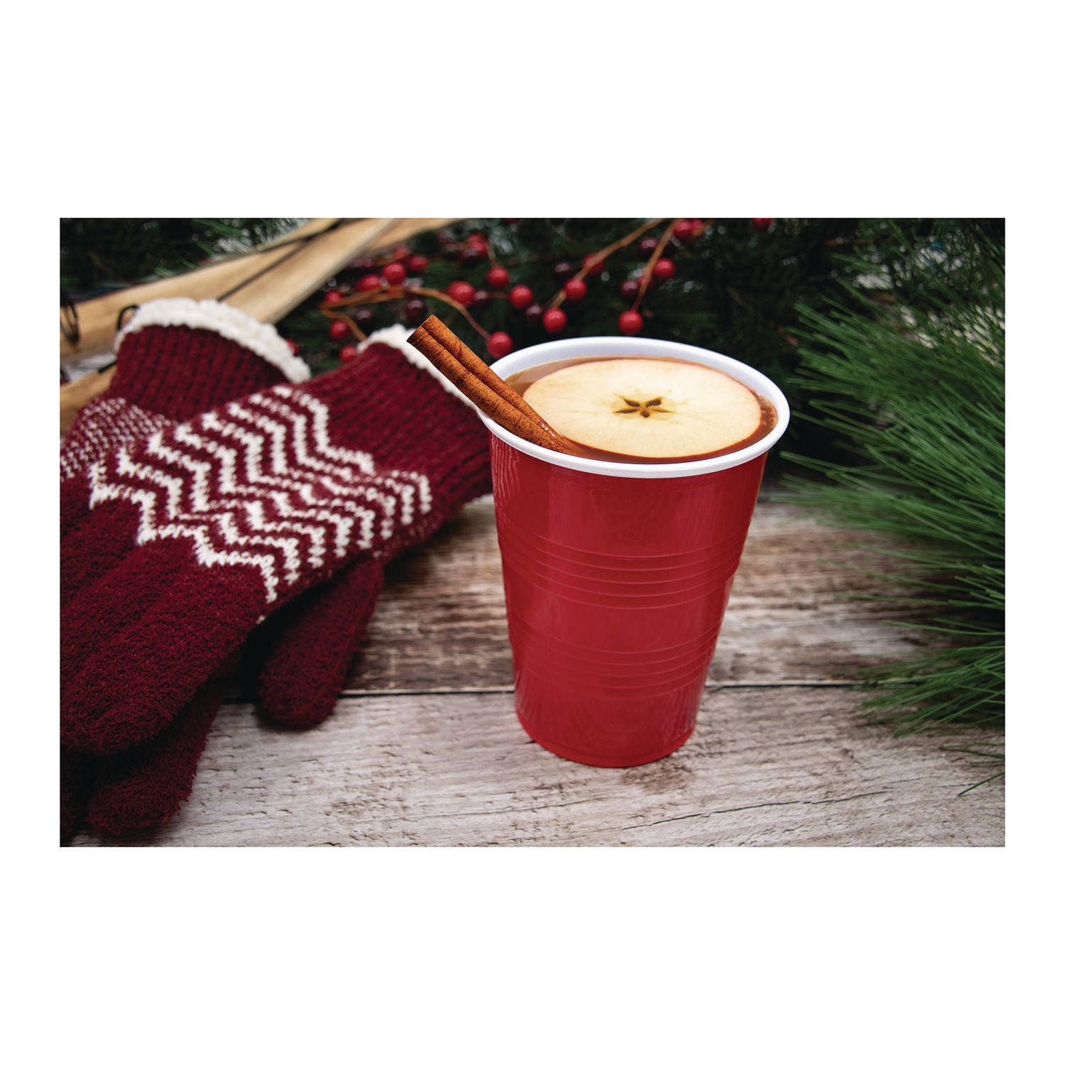 SOLO Party Plastic Cold Drink Cups, 16 oz, Red, 50/Pack