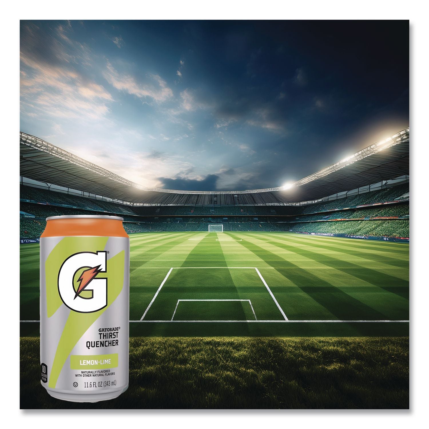 Thirst Quencher Can, Lemon-Lime, 11.6oz Can, 24/Carton