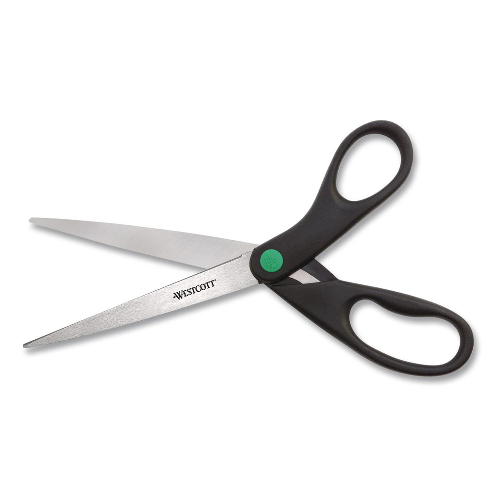KleenEarth Scissors, 9" Long, 3.75" Cut Length, Black Straight Handle