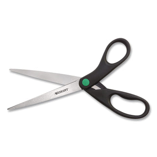 KleenEarth Scissors, 9" Long, 3.75" Cut Length, Black Straight Handle
