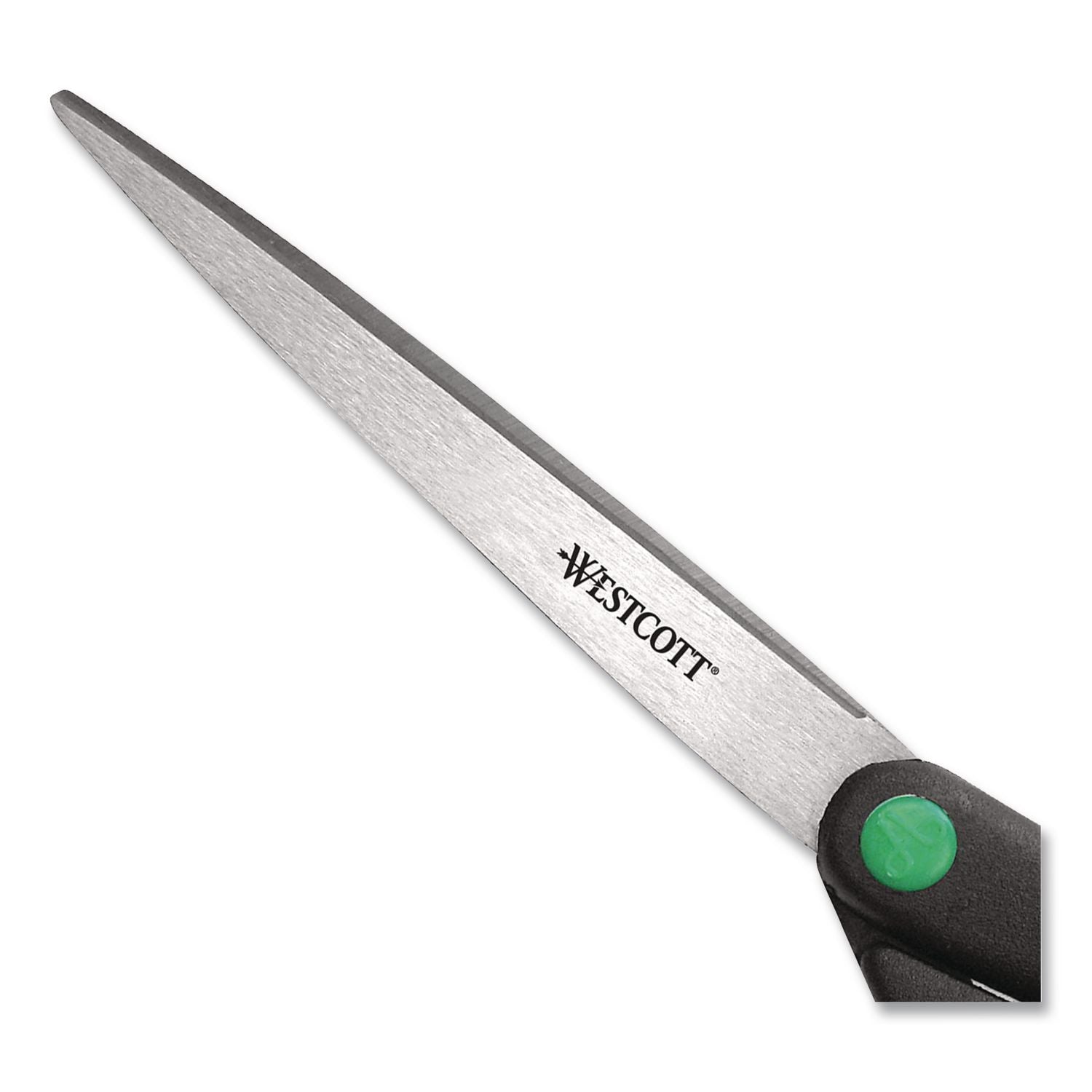 KleenEarth Scissors, 9" Long, 3.75" Cut Length, Black Straight Handle