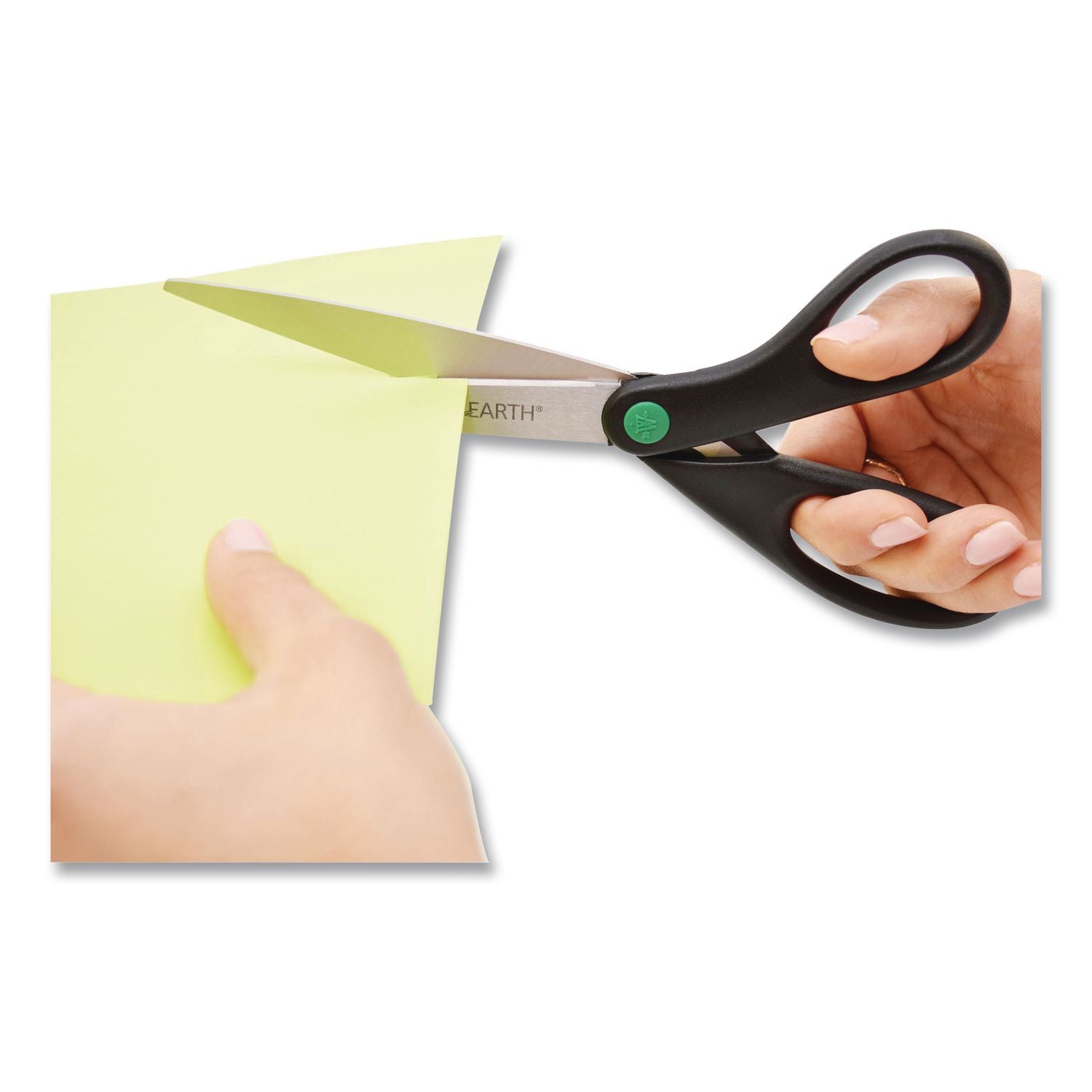 KleenEarth Scissors, 9" Long, 3.75" Cut Length, Black Straight Handle