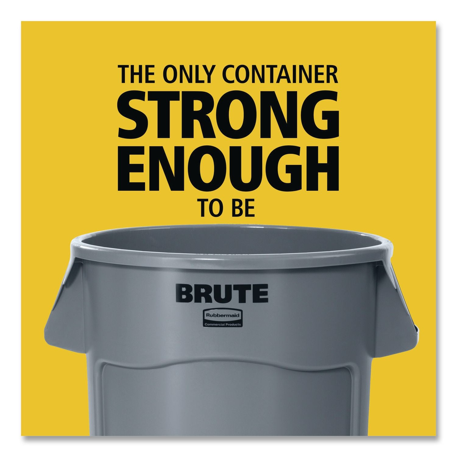 Vented Round Brute Container, 32 gal, Plastic, Blue